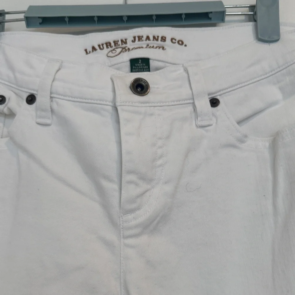 Ralph Lauren Women's Straight Leg White Jeans - Picture 2 of 6